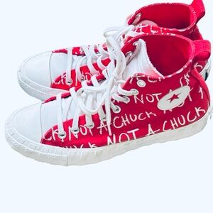 Converse UNT1TL3D High 'Not A Chuck' Red sneakers